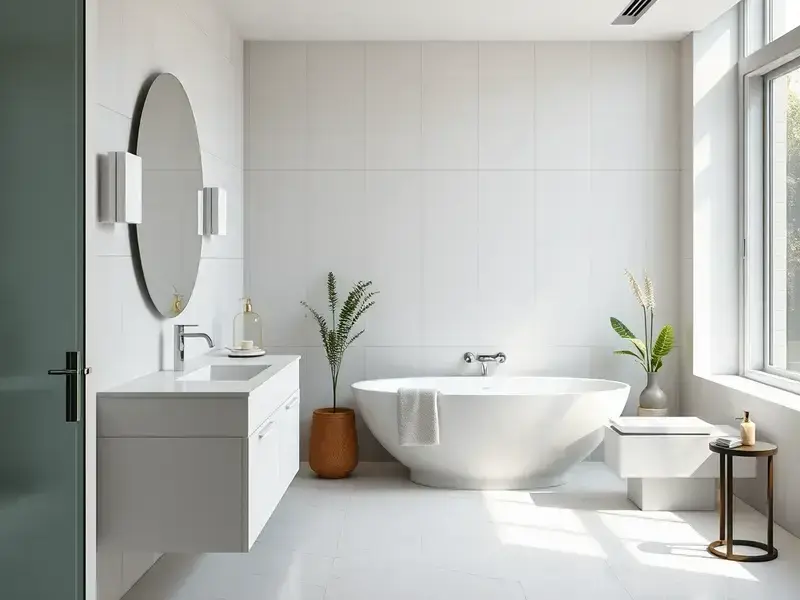 Elegant tile bathroom renovation in Ashland home